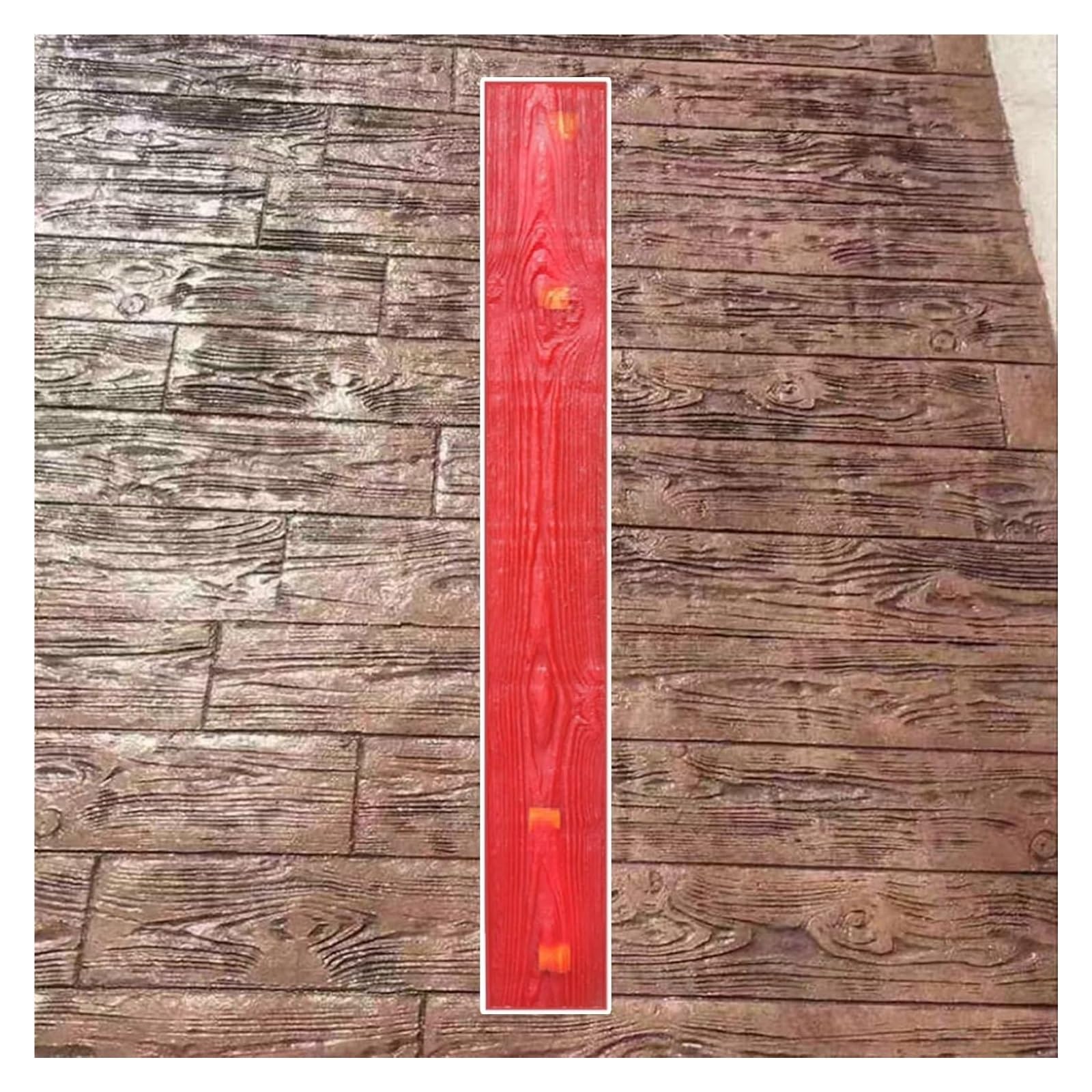 Moldes de hormigón con patrón de Grano de Madera, Estera de Textura de hormigón for Suelo de paisajismo, Sellos de hormigón de Pizarra for Exteriores sin Costuras for Caminos de Cemento