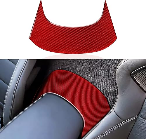 Miniatura 1 de Para Corvette C7 de fibra de carbono interior del coche trasero centro embellecedor adhesivo cubierta para Chevrolet Corvette C7 Z06 C7 Stingray