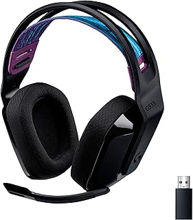 Logitech G G535 LIGHTSPEED Wireless Gaming Headset – Lightweight on-ear headphones, flip to mute mic, stereo, PC, PS4, PS…