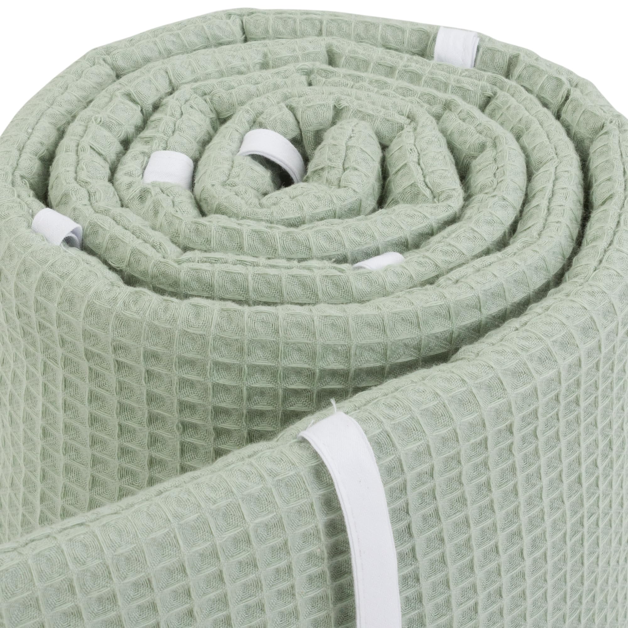 babybay Tour de lit en maille gaufrée compatible avec modèle original, vert jade