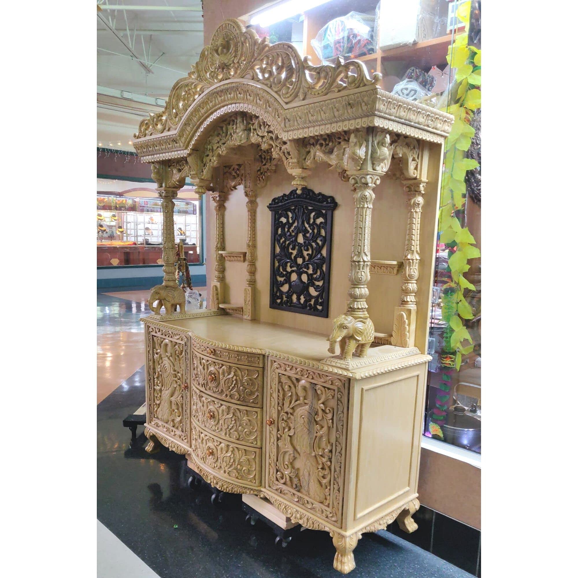 Buy Wooden Temple for Home, Seven Wood Temple, Pooja Mandir for Home in