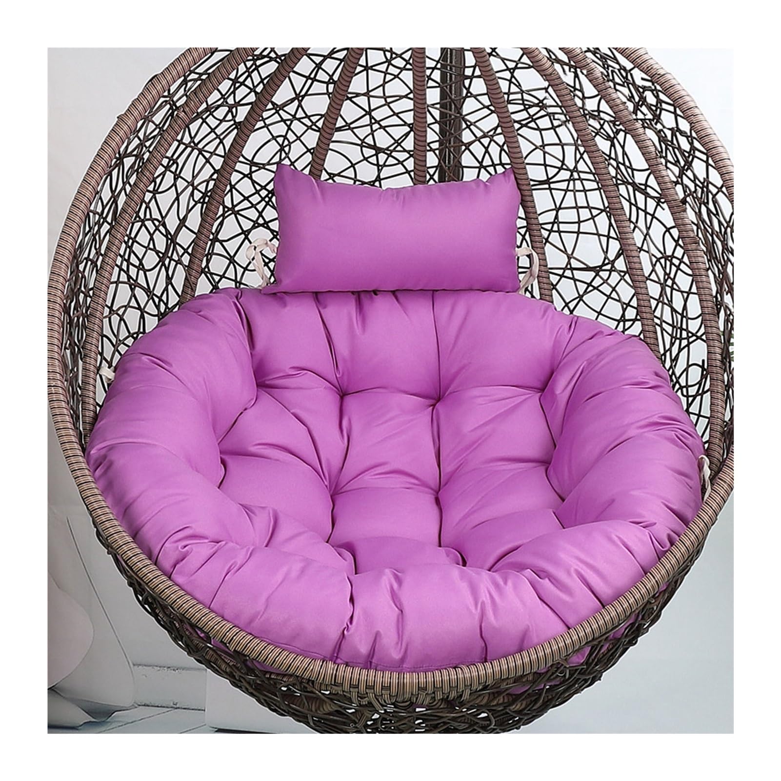 Yahbrra Cushion for Outdoor Hanging Chair, Hanging Basket Cushion, Replacement Cushion for Hanging Chair, Seat Cushion Cushion for Hanging Chair(Purple,135size (diameter: 120cm))