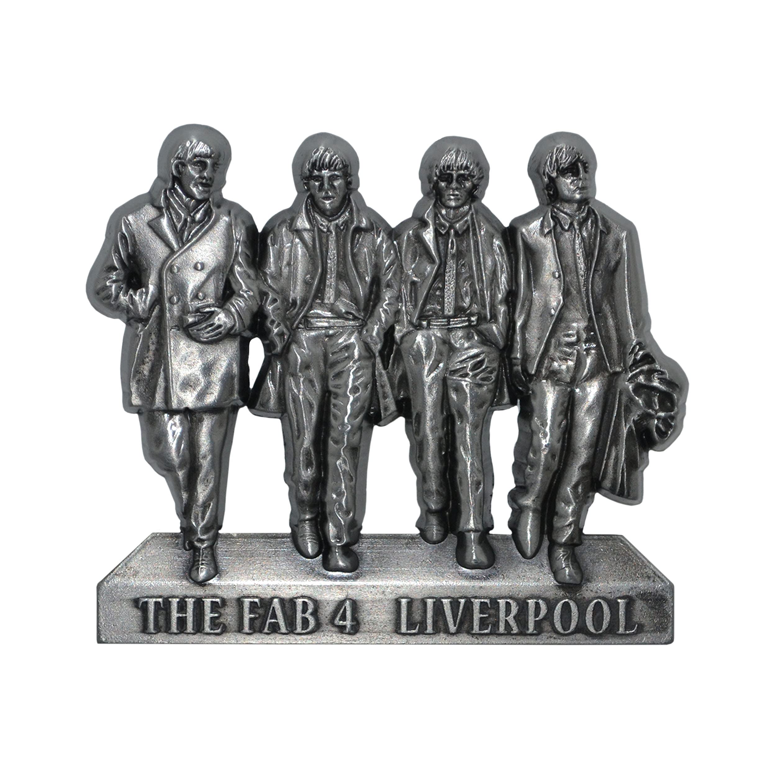Partisan Multicolor Fab 4 Statue Silver Fridge Magnet
