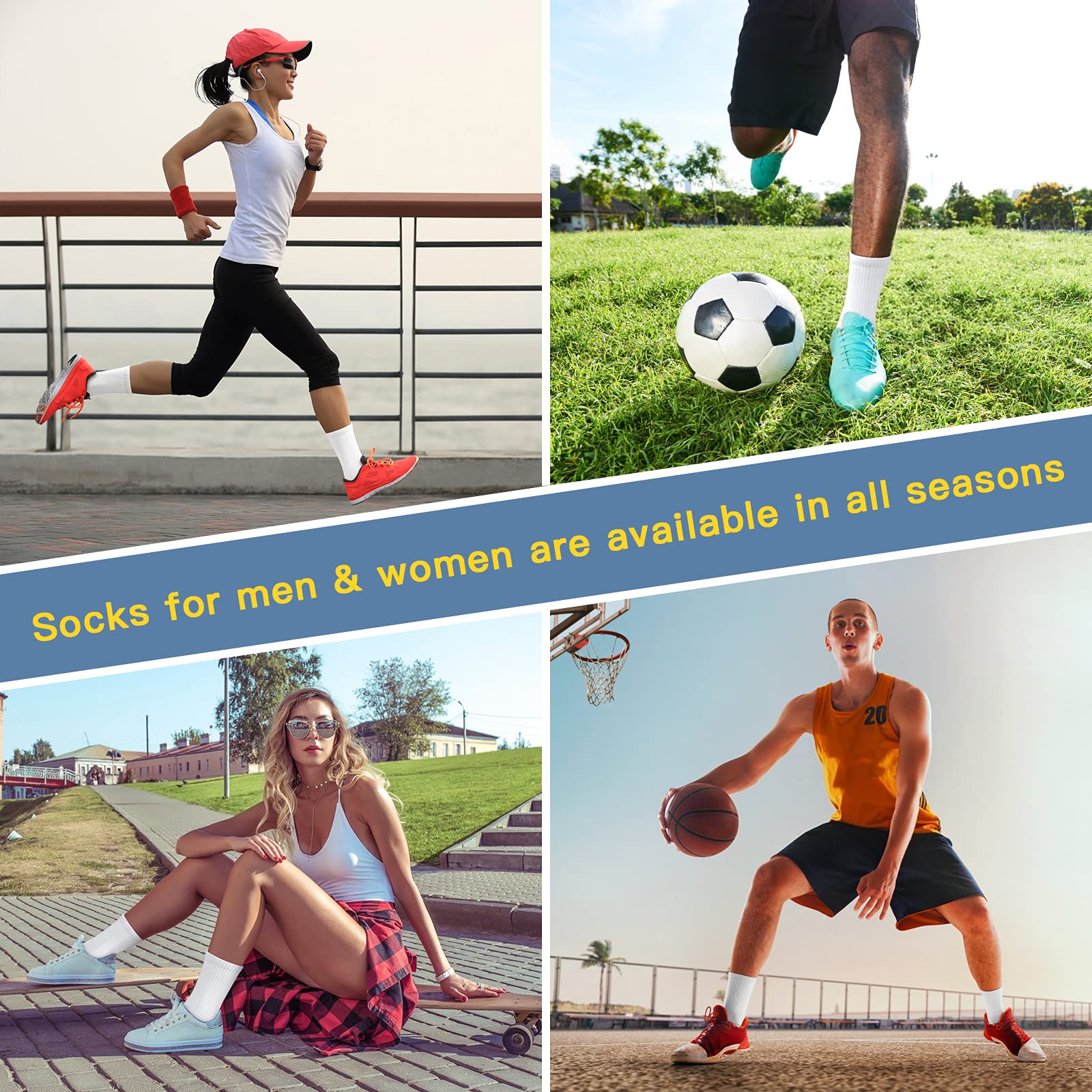 Felicigeely Calcetines deportivos deportivos transpirables para hombre