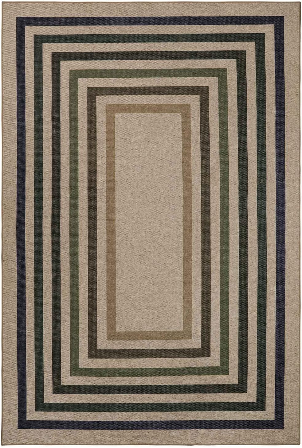 Lahome Modern Geometric Easy Jute Rug, 4x6 Bedroom Rug Washable Rugs for Living Room Farmhouse Natural Area Rug, Non Slip Dining Room Rug Contemporary Throw Mat for Entryway Office Outdoor