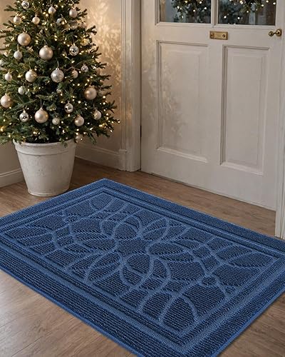 Miniatura 26 de DEXI - Tapete para puerta delantera interior y exterior, diseño de perfil bajo, lavable y antideslizante, tapetes de interiores y exteriores