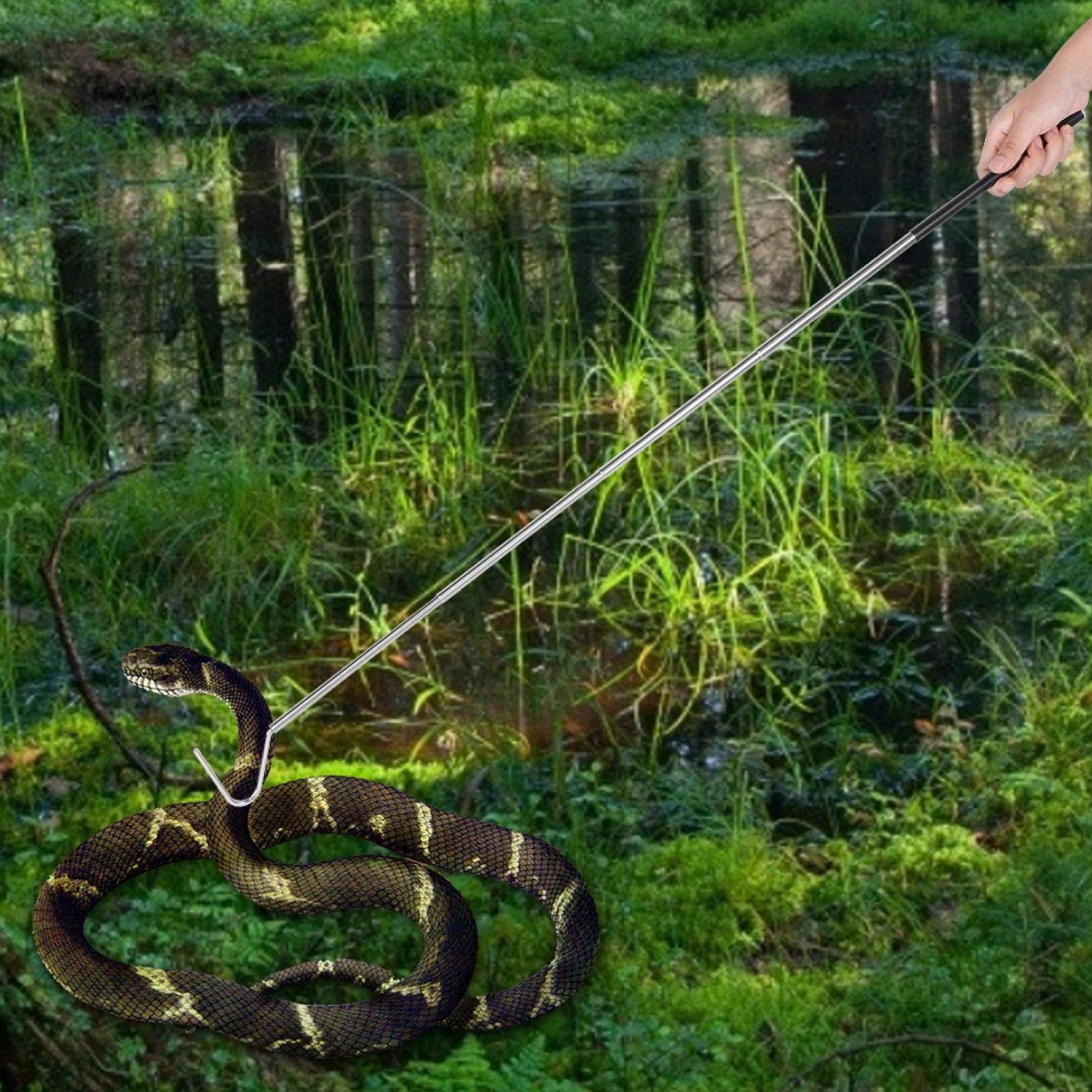 HEEPDD Snake Capture Hook, składany hak wężowy z możliwością rozszerzenia teleskopowego Capture Hook Snake Handling Tool (100 cm)