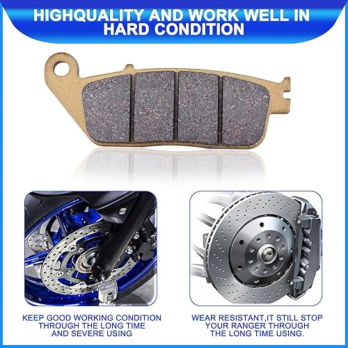 Miniatura 7 de Juego de pastillas de freno delanteras y traseras de repuesto para TRIUMPH Bonneville (865cc Spirit T214 T100 Black America), Scrambler/Speedmaster