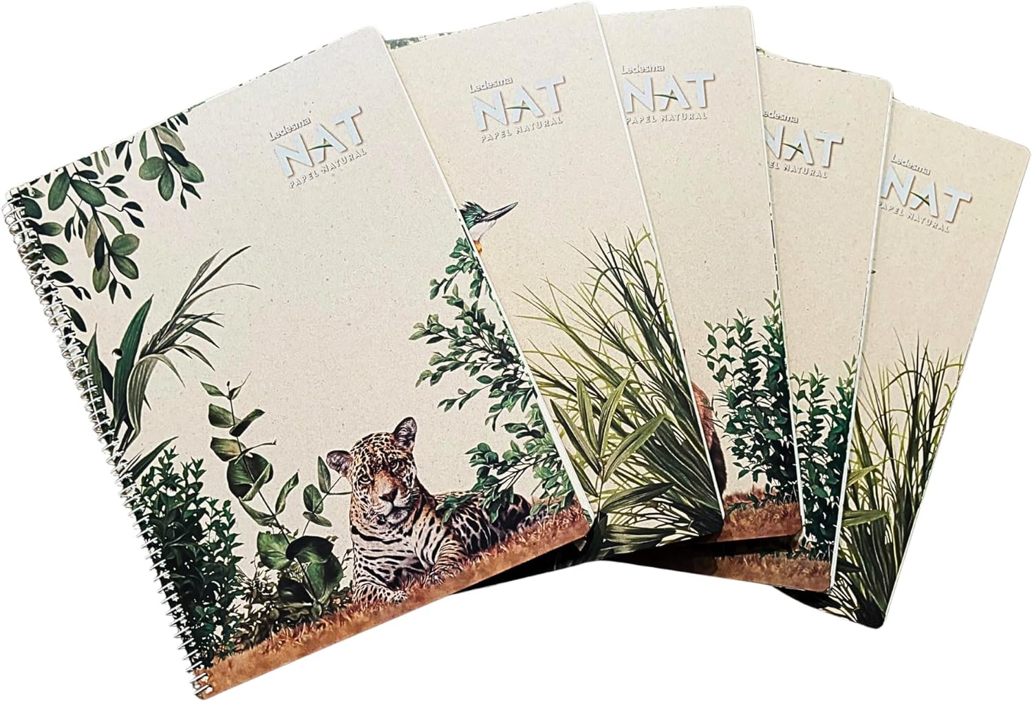 Spiral Lined Notepad with Perforated Edges – 8.7×11.5 Inches, No Tree Used, Sugarcane Fiber – Unbleached, Assorted Covers for School, Office & Writing (5 Pack)