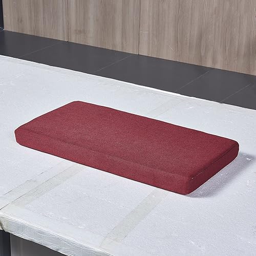 Miniatura 3 de Cojines de banco para muebles de interior, espuma antideslizante para silla de cocina, comedor, cojín de asiento con cremallera de 44 x 16 pulgadas,