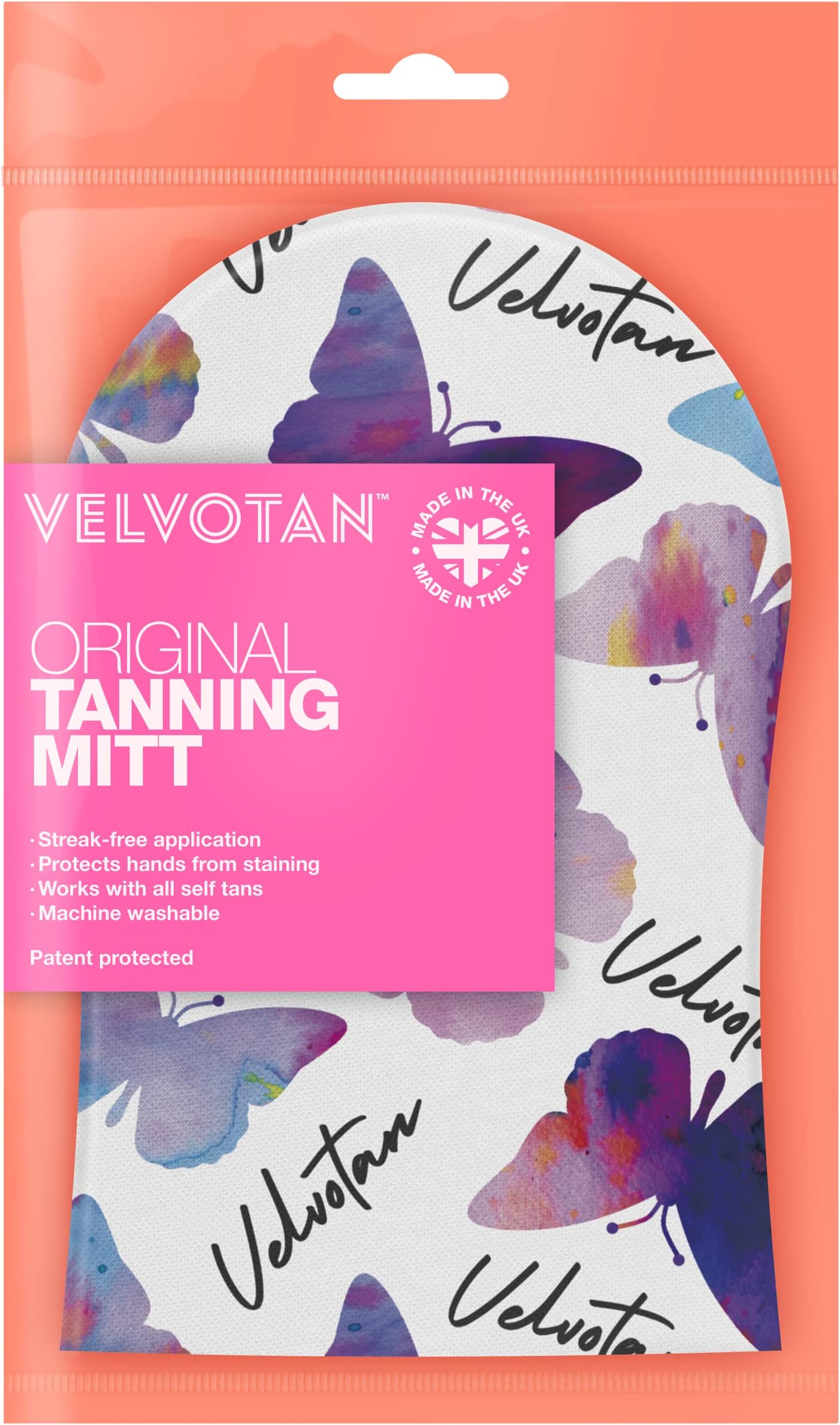 VelvotanOriginal Tanning Mitt (You Glow Girl) Washable Tannning Mitt for Streak-Free Self Tan & Stain-Free Hands, Use with Any Fake Tan, Reusable