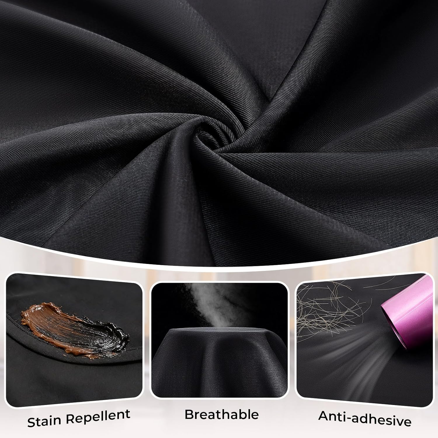 Glitz Rhinestone Closure Stylist Vest, V-Neckline Baber Smock, Washable Hairdresser Apron Uniform for Unisex with 2 Lower Pockets, Zip Up Vest Sleeveless Outerwear, Stain & Hair Against Salon Jacket - Image 6