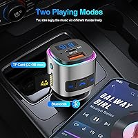 Vista 2 de (Upgraded Version) FM Transmitter Bluetooth, SONRU Bluetooth Car Adapter [PD 30W & QC3.0 18W], Wireless FM Radio Transmitter, Hands-Free Calling