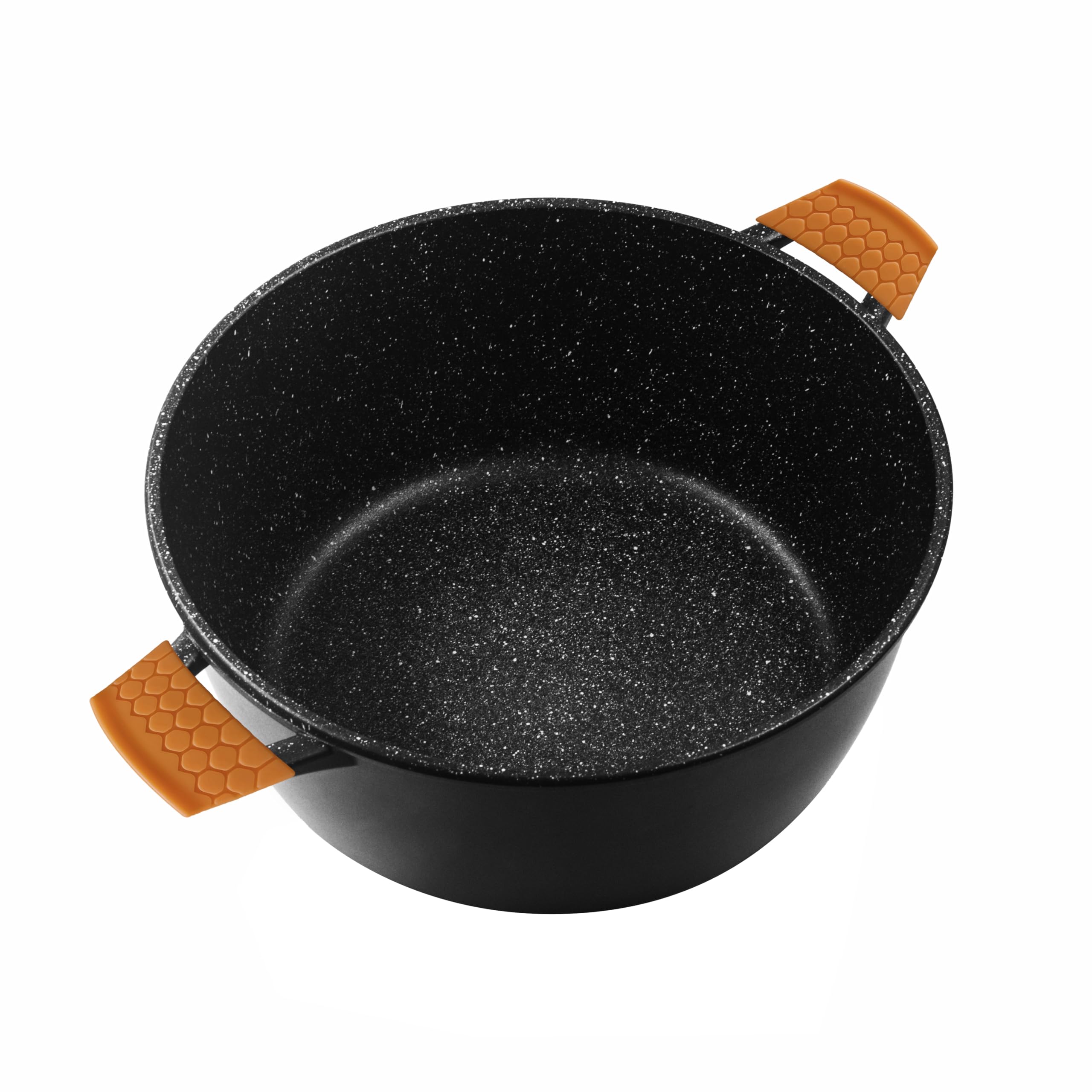 zanetti, Casseruola XL Chef, Pressofusa Antiaderente, Adatta a Tutti i Piani Cottura, Incluso Induzione, Fondo 6mm, Coperchio in Vetro, Manici in Silicone, Diametro 32 cm