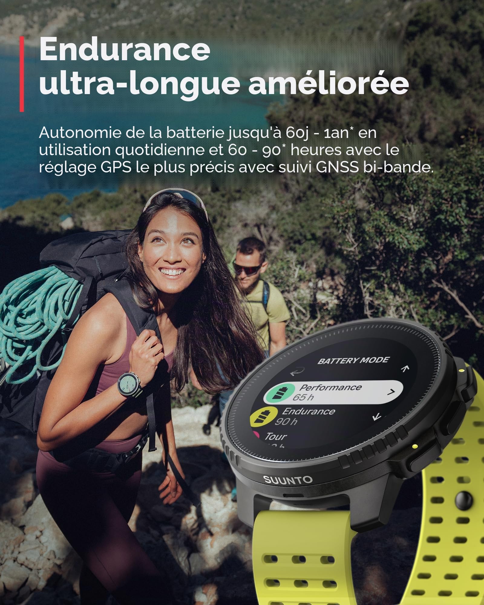 SUUNTO Verticale : Montre GPS d'aventure, Grand écran, Cartes Hors Ligne, Charge Solaire