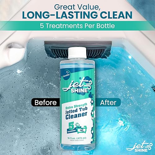 Miniatura 5 de Limpiador de bañera de hidromasaje para tu bañera de hidromasaje, bañera de hidromasaje y bañera de hidromasaje - Fórmula de aroma a salvia JetShine