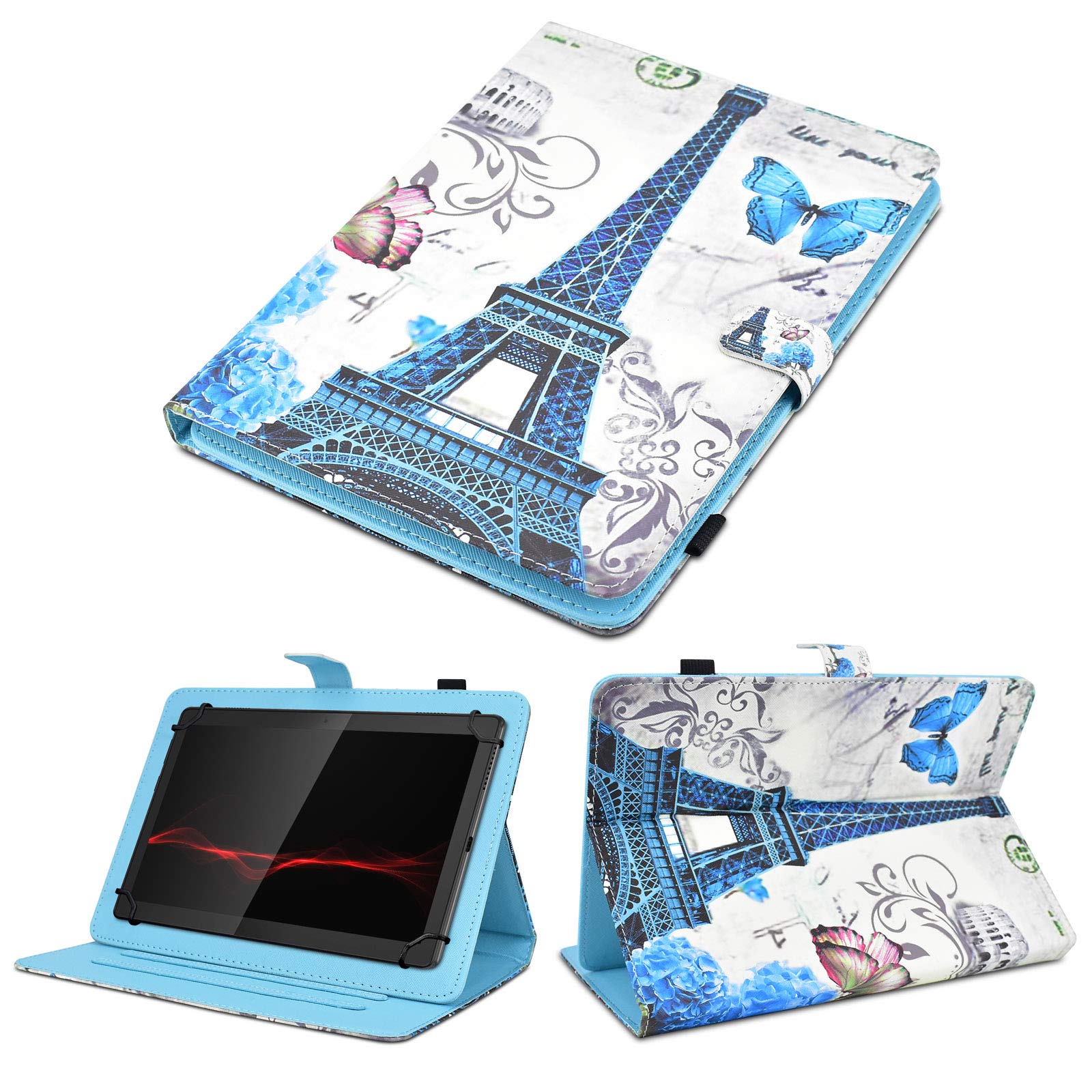 Custodia Portafoglio Universale Per Tablet 9-11 Pollici - Pelle Sintetica Con Supporto Regolabile - Compatibile Con Blackview, Teclast, Doogee, AllDocube E Molti Altri