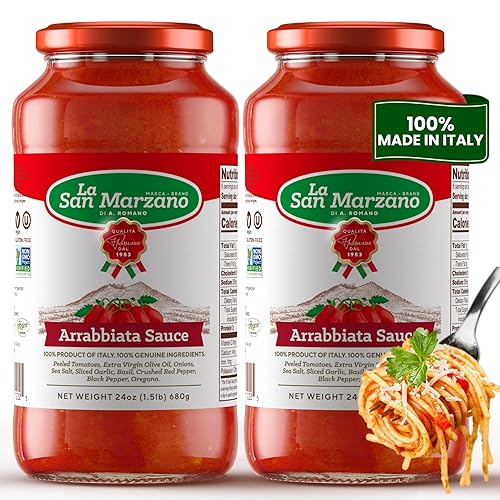 Miniatura 19 de La San Marzano Salsa Marinara, 24 onzas, salsa para pasta hecha en Italia, tomate multiusos de calidad premium, todo natural, dieta mediterránea