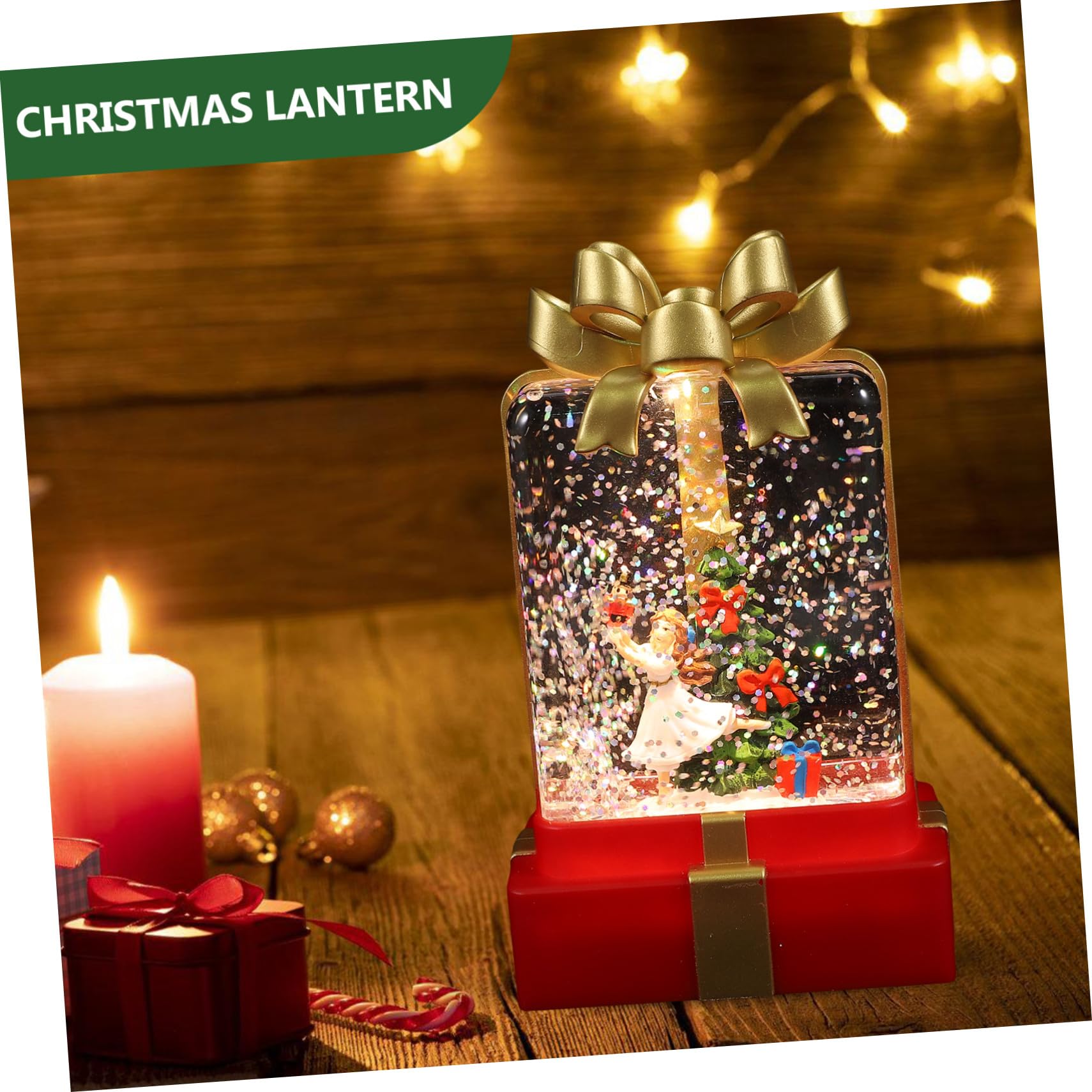 STOBAZA Led-weihnachtslaterne für Tischdekoration Weihnachtsbeleuchtung für Drinnen aus Robustem mit Led-licht für Schlafzimmer Partys Bars Geschäfte als Nachtlampe und Geschenkidee