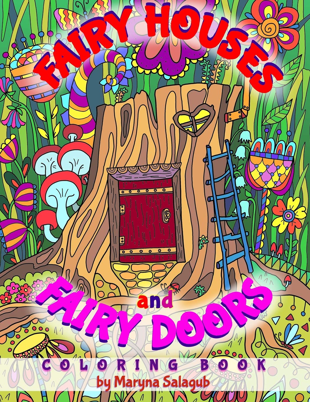 Fairy houses and fairy doors coloring book