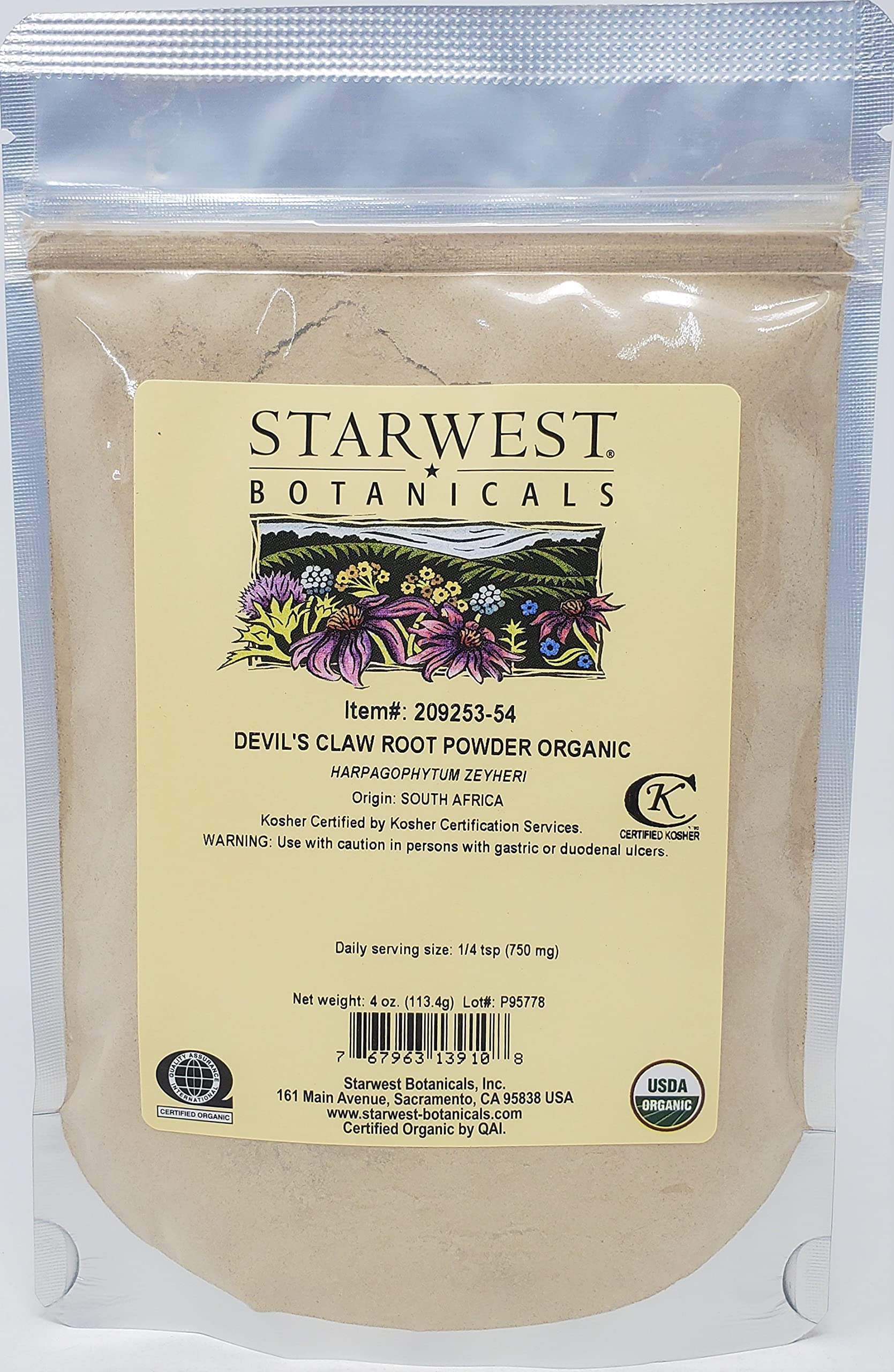 Amazon.com: DEVIL'S CLAW ROOT PWD ORG 4OZ : Health & Household