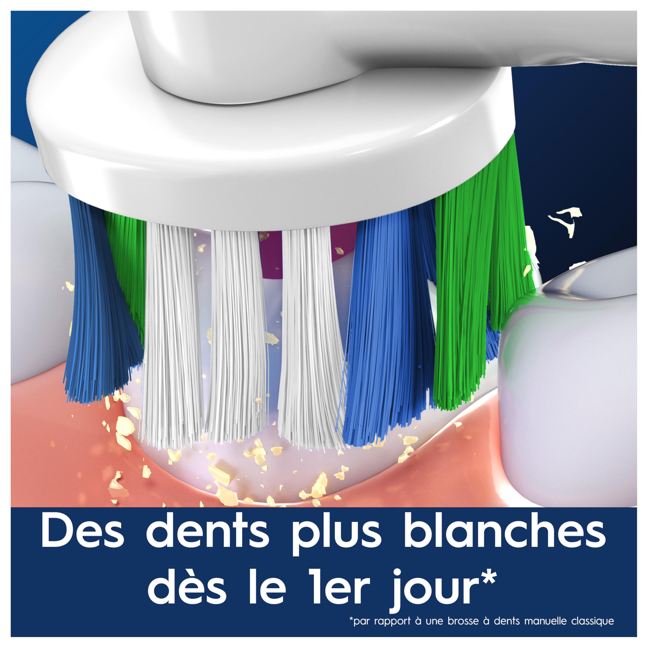 Oral-B Brossettes de Rechange 3D White, lot de 12, Blanches – Recharges Brosse à Dents Électrique Pro, Blanchiment avec une Coupelle de Polissage, Emballage en Carton