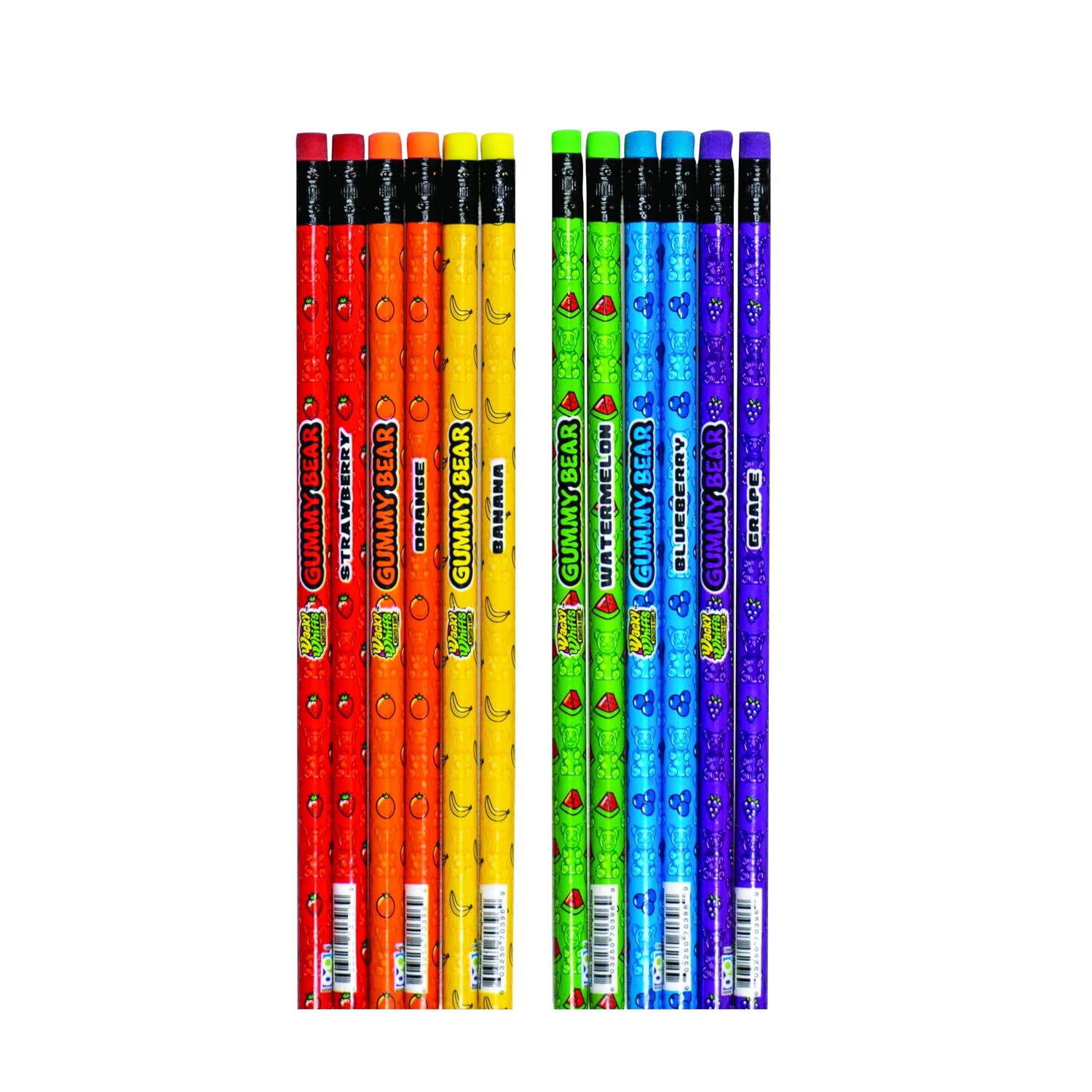 Raymond Geddes Wacky Whiffs Gummy Bear Pencils (Pack of 72)