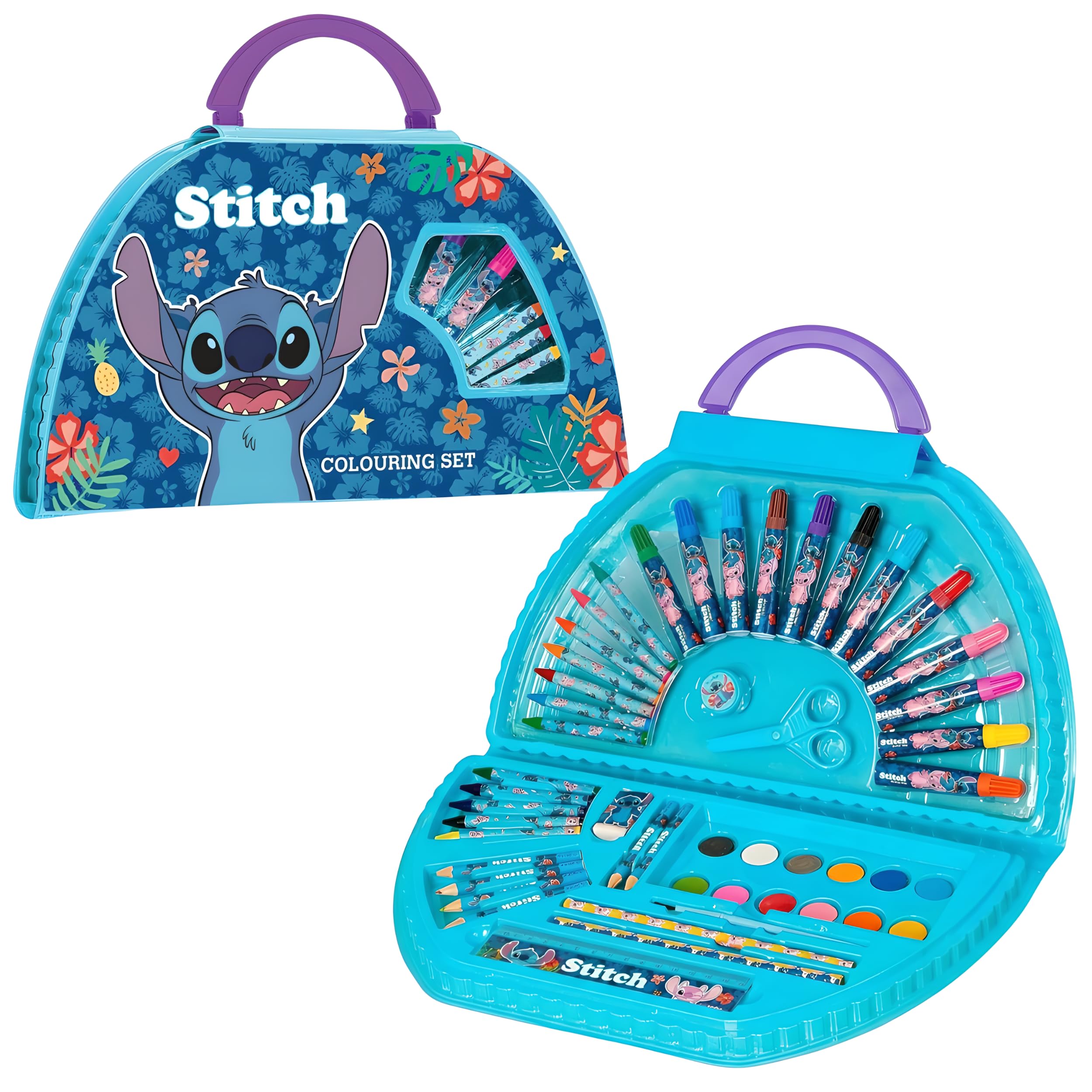 Disney Lilo & Stitch Colouring Set 50+ Pieces, Multicolour - Stitch