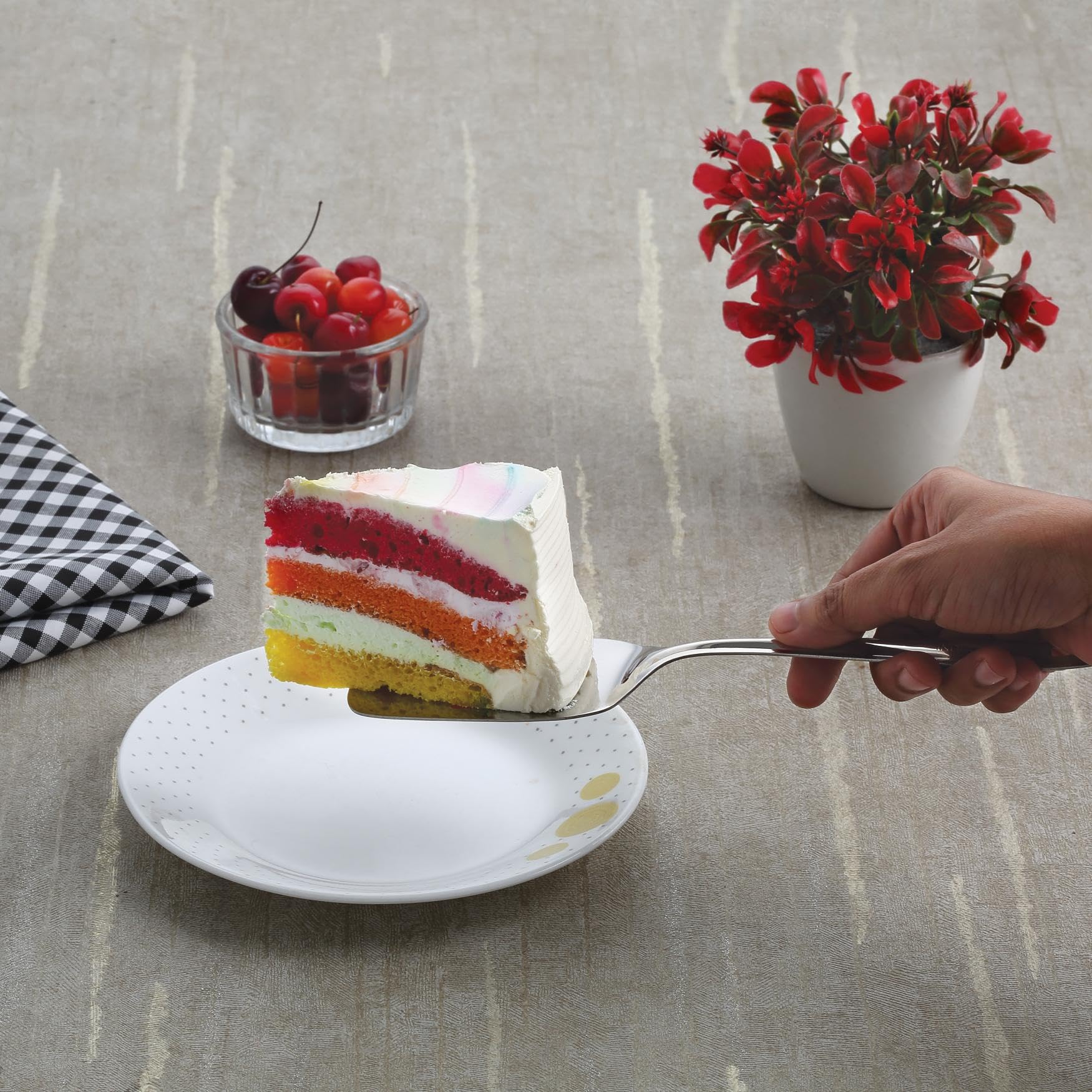 Acrylic Gold Cake Server and Cake Knife Set Party Supplies