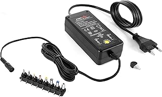 Poppstar Universal Netzteil (5V, 6V, 7.5V, 9V, 12V bei 3A) (13.5V u. 15V bei 2,4A) Schaltnetzteil mit 8 Adaptersteckern u....