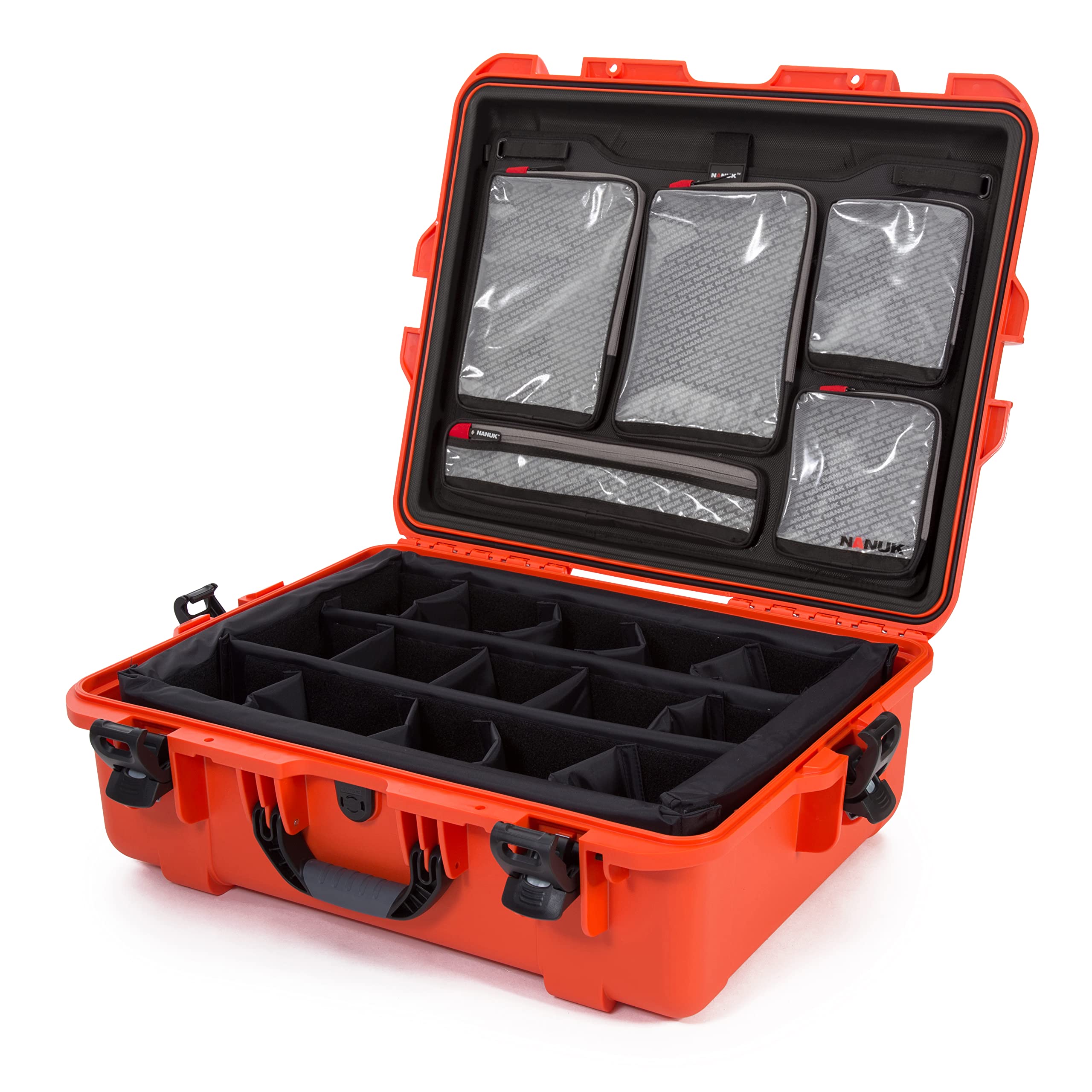 Nanuk 945 Waterproof Hard Case with Lid Organizer and Padded Divider - Orange