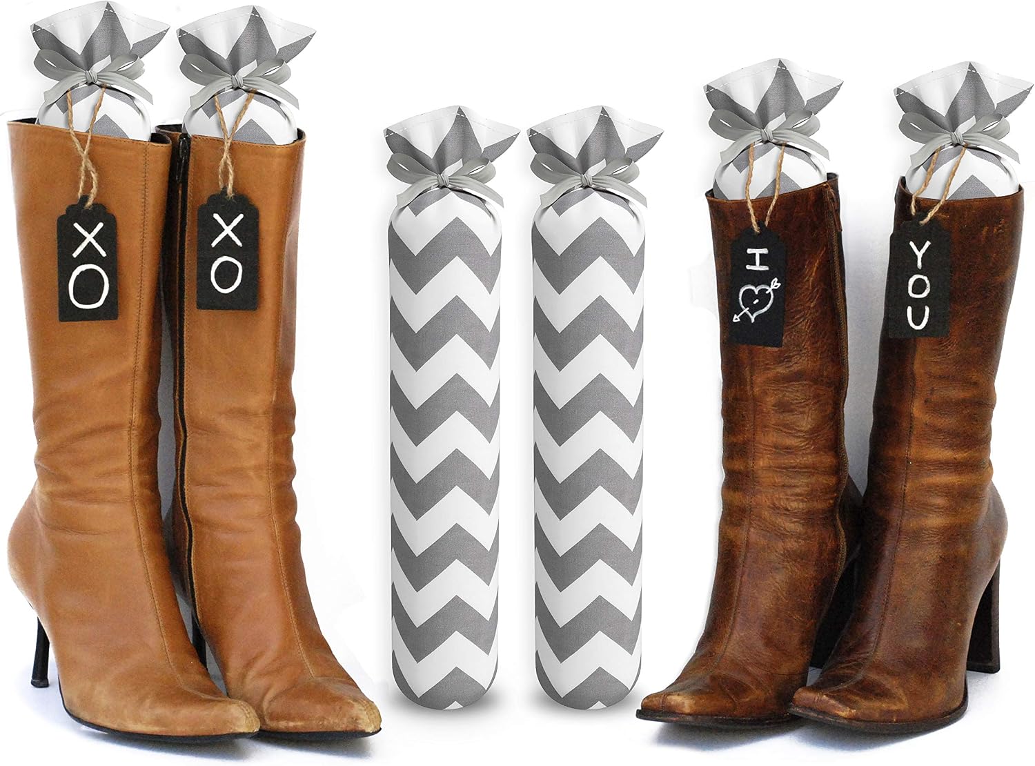 Boot Shaper Stands for Closet Organization - Keeps Them Shaped Properly - Many Patterns to Choose from - 1 Pair (Purple Plaid)