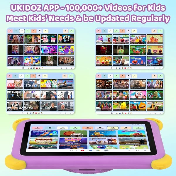 Kids Tablet 7 inch Android 15 Tablet for Kids, 20GB+64GB (TF 1TB), Android Tablet with Parental Control, AI Dual Cam & Learning, WiFi 6/BT 5.3, Widevine L1, Kid Tablet with Protective Case - Purple - 4