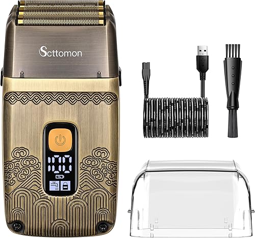 Afeitadoras eléctricas para hombres, afeitadora eléctrica recargable, afeitadora triple, afeitadora de viaje, impermeable, profesional, inalámbrica