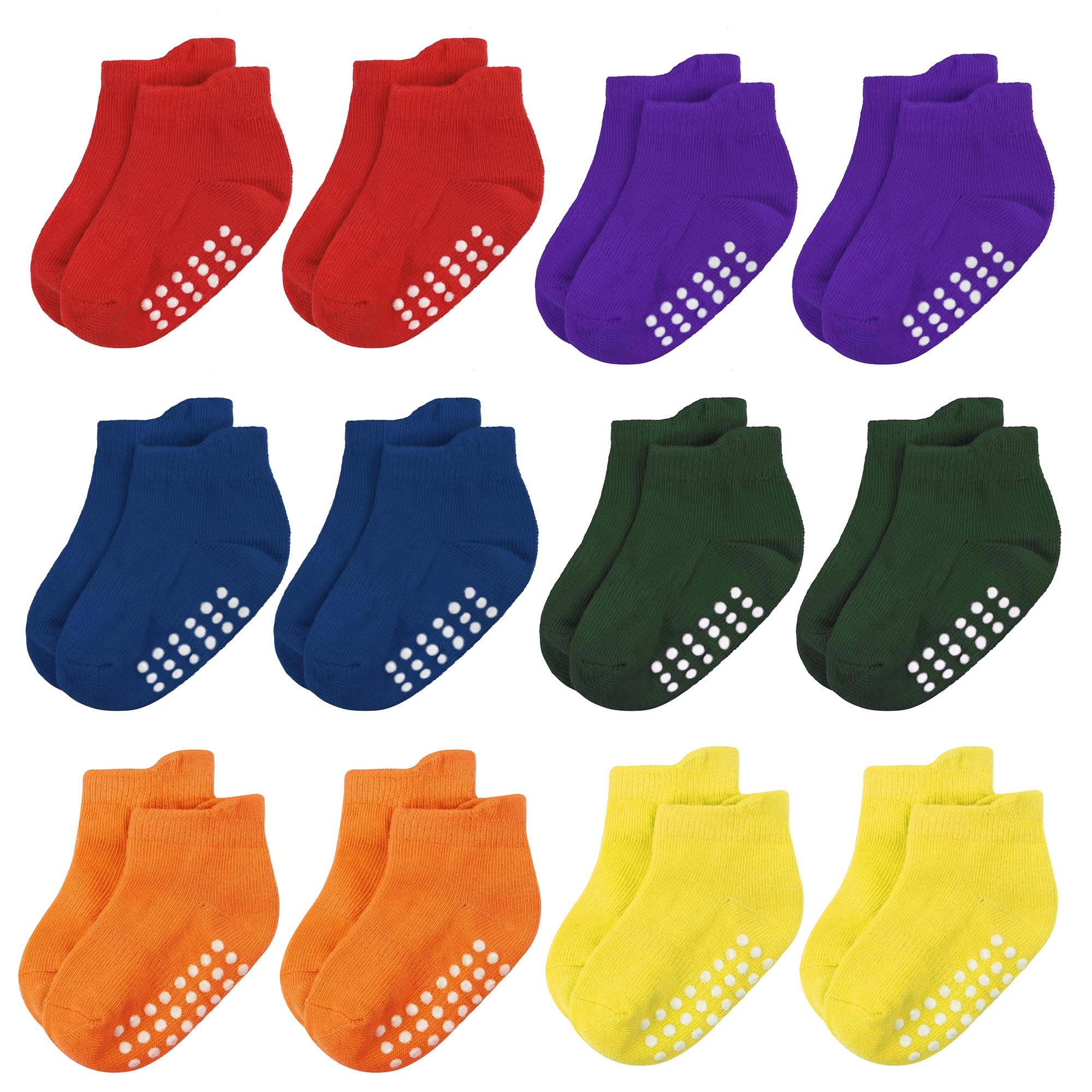 jealkip Baby and Toddler Socks,Soft Cotton Non-Slip Ankle Socks for New Born,Boys and Girls