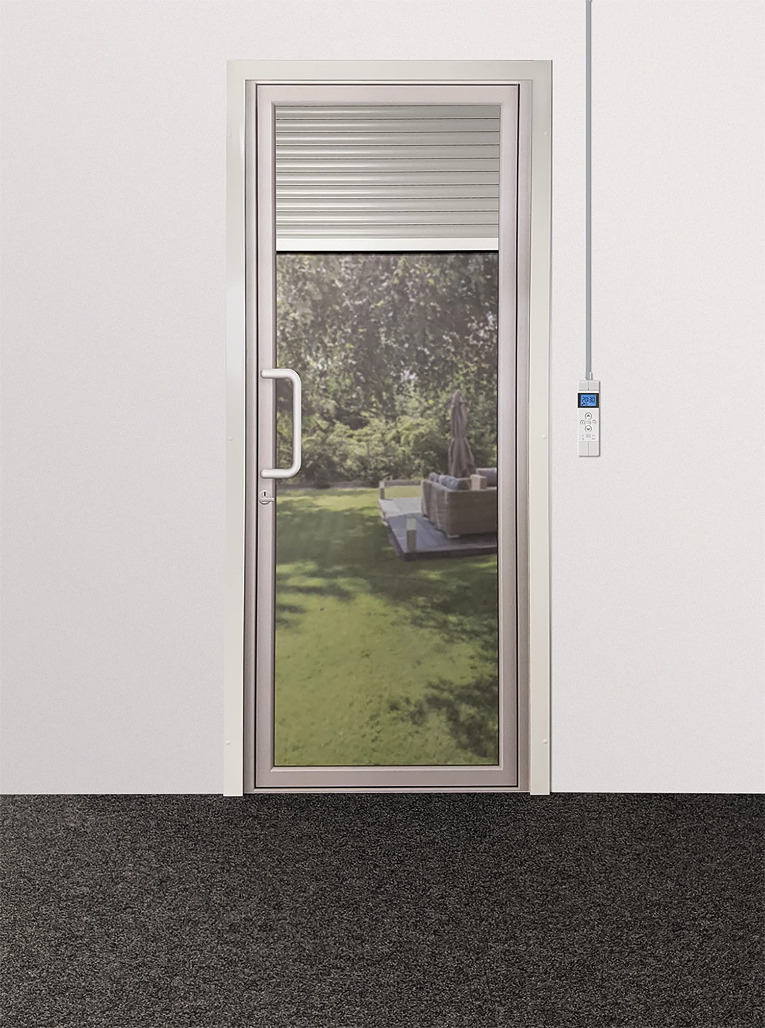 WIR elektronik, eWickler Comfort FUNK COMPAcT, eW540-M, kleinste Gurtwickler, bis 9 kg, für 15 mm Gurtbandbreite, Fahrtzeiten einstellbar, inkl. Netzstecker