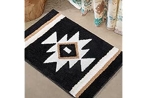 Black Aztec Bath Mat: The Epitome of Southwestern Bathroom Elegance