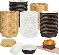 Vista 10 de Uiifan - Moldes desechables redondos para cupcakes, moldes de papel para hornear, envoltorios de papel para cupcakes, moldes de papel aptos