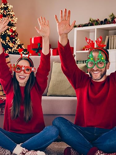 Miniatura 5 de Recuerdos de fiesta de Navidad, lindo juego de diademas de gafas de Navidad, diadema de Navidad, marcos de gafas de Navidad