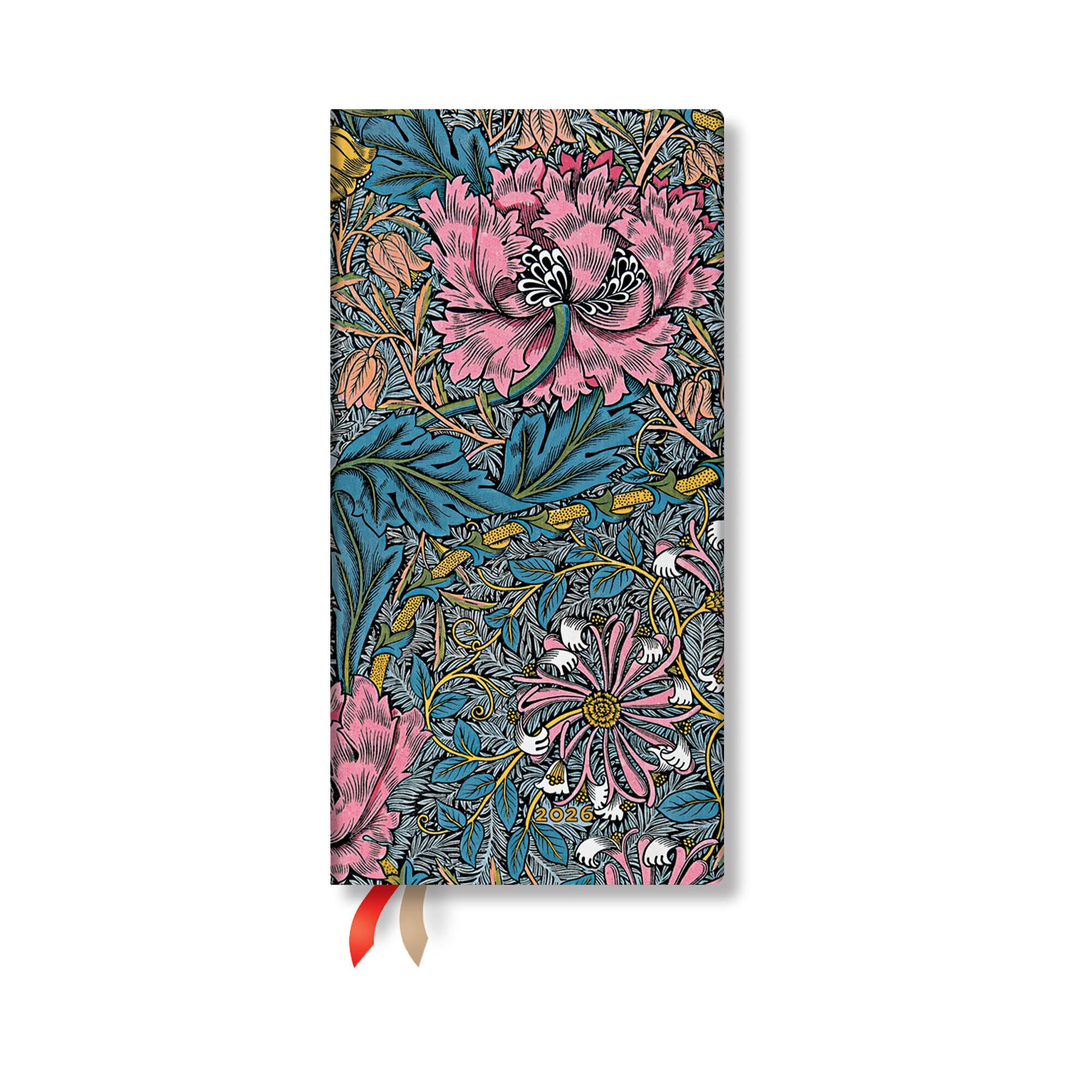 Agenda 2026 Paperblanks Morris Pink Honeysuckle, l'art d'écrire votre propre histoire