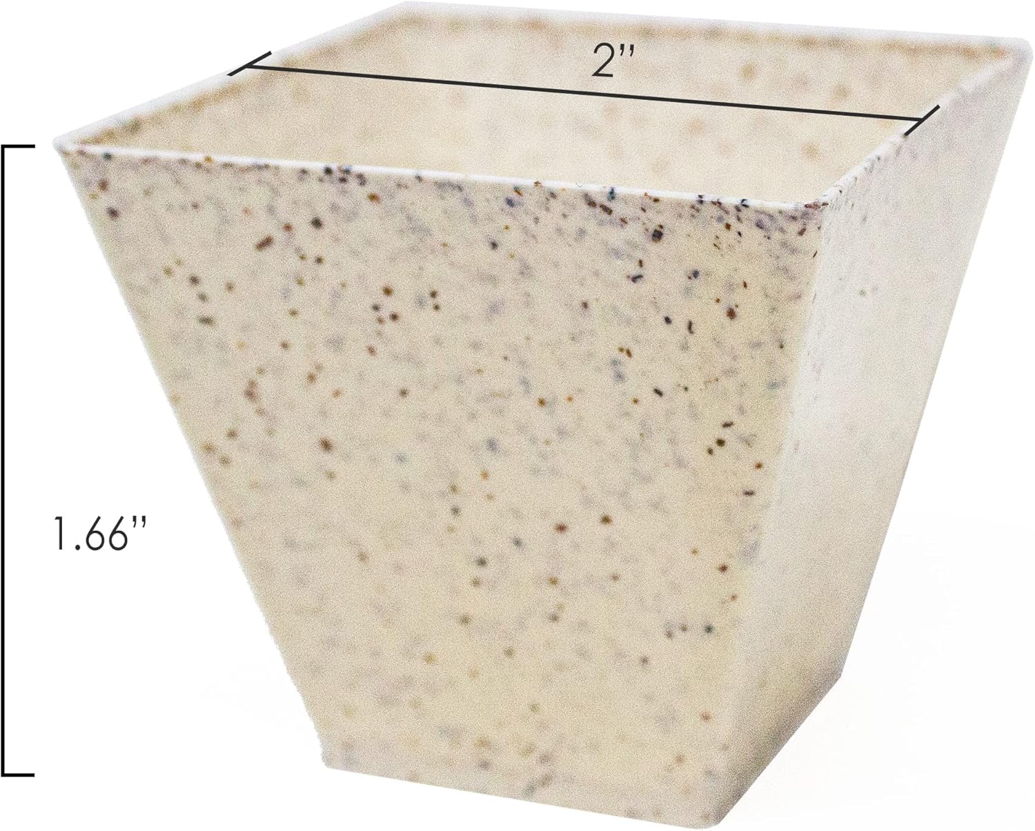 Tiny 50ct Eco-Wheat 2oz Mini Pyramid Wheat Plastic Dessert Cups|Eco Wheat Plastic Extra Small Professional Grade Party Cups|Appetizers Dessert Shooter Cups | CMJJ - Image 3