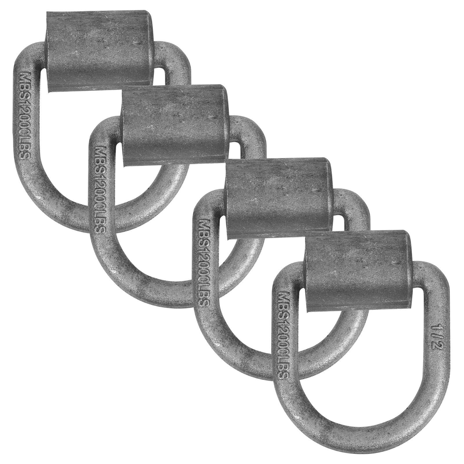 4 Pièces Anneau Soudé 1/2 Pouce 12000 Lb pour Remorque et Atv