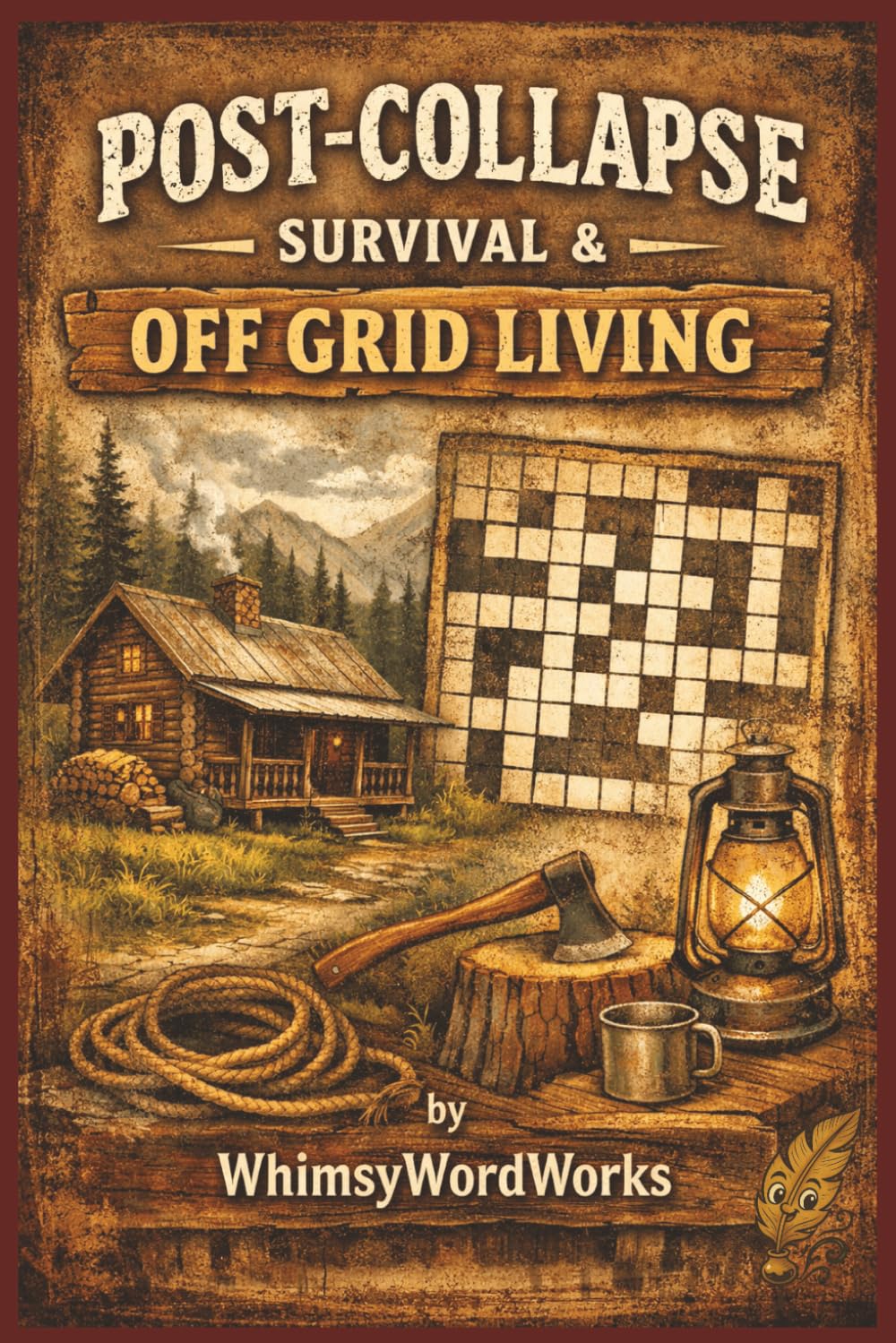 Post-Collapse Survival & Off Grid Living, WhimsyWordWorks: Rustic Word Challenges for Life Beyond the Grid 6x9in