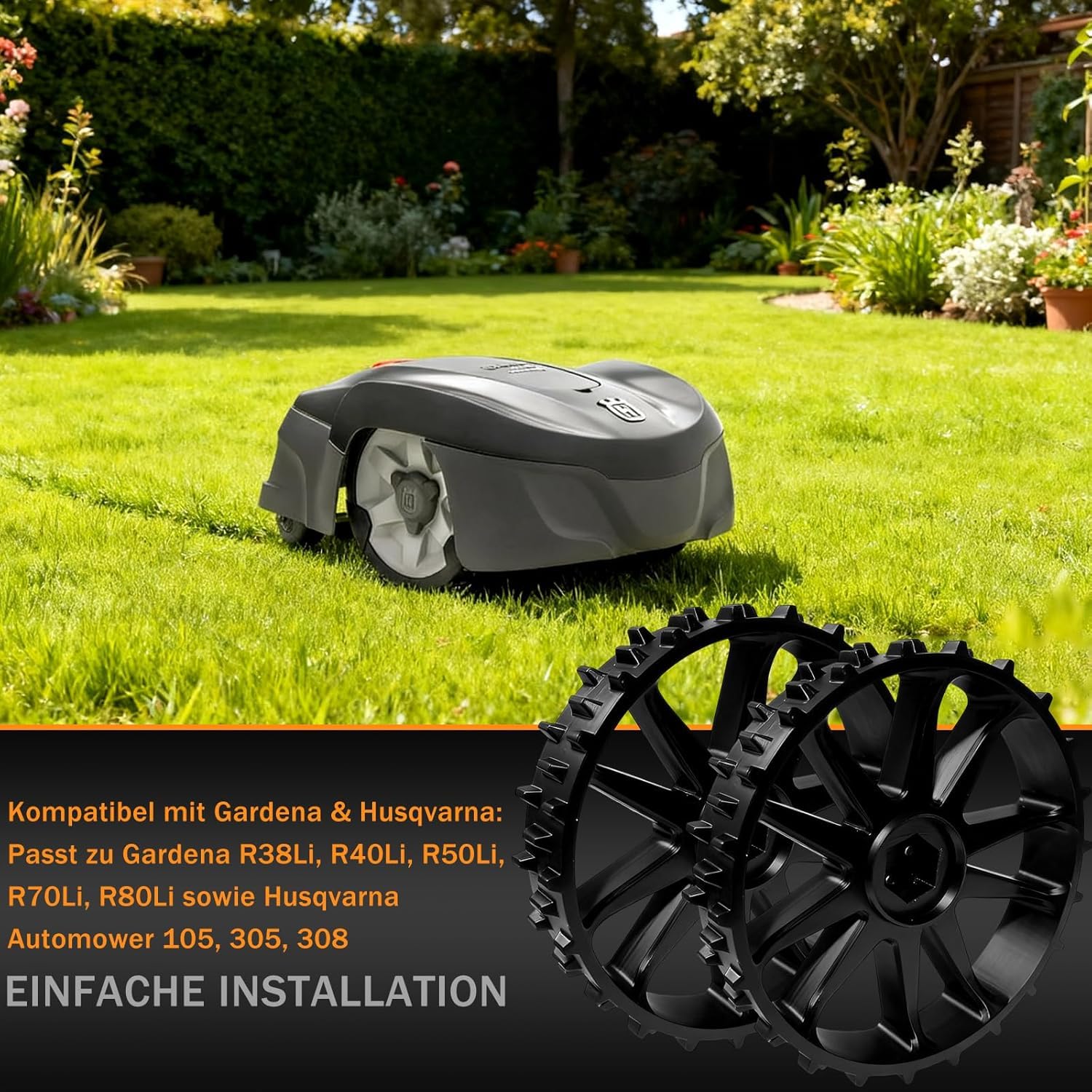 2er Set Antriebsrad Rad R38Li R40Li R50Li R70Li R80Li Automower 105/305 / 308 mehr Grip