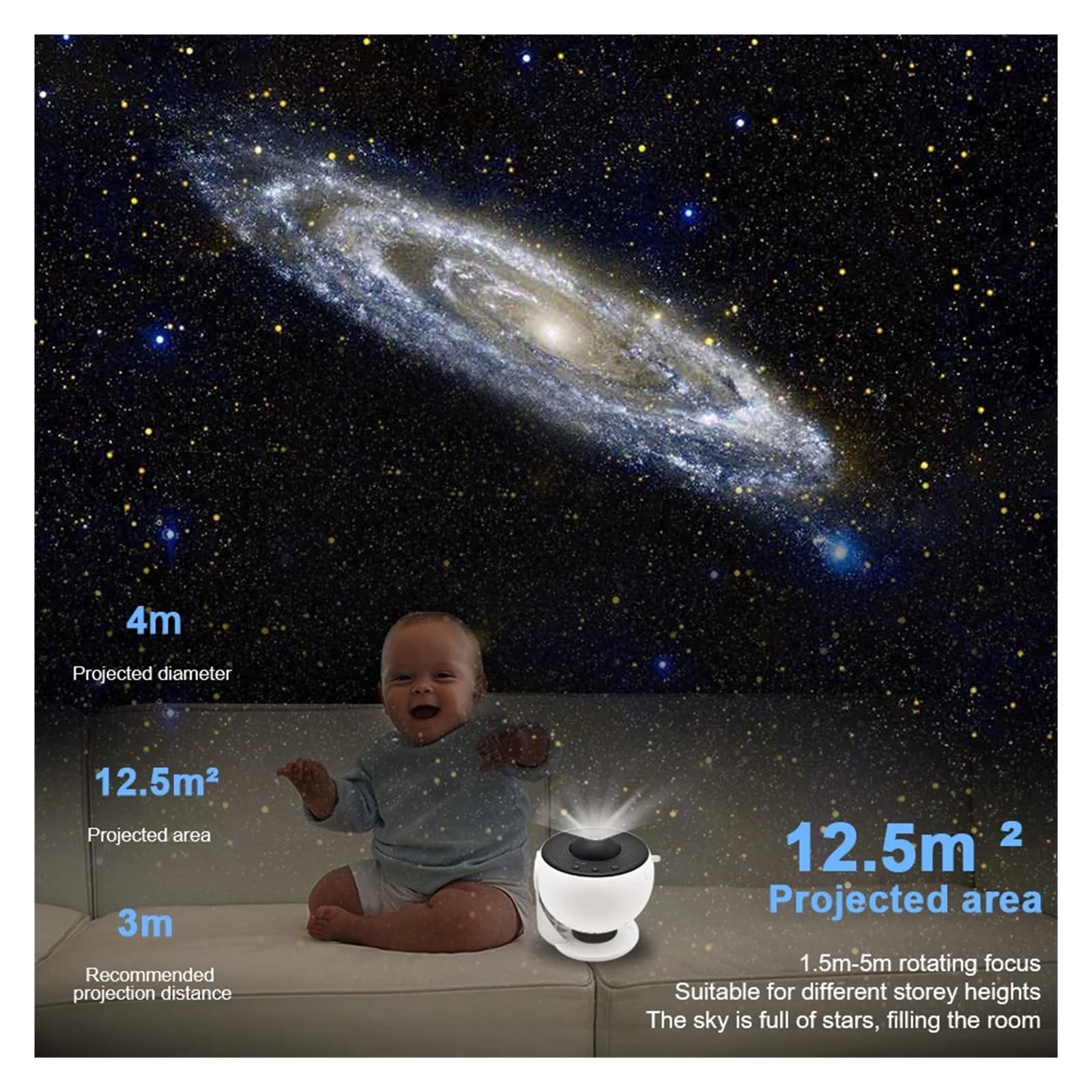 13 W 1 Planetarium Galaxy Starry Sky Projektor Nocne Światło HD Gwiazda Aurora Lampa Projekcyjna Dla Dzieci Sypialnia Dom Impreza Dekoracja Przezroczysty Obrazowanie