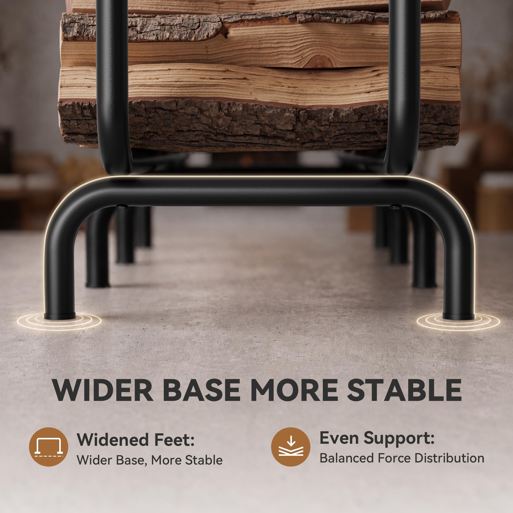 Josmimic Scaffale per legna da ardere, 138 x 40 x 100 cm, scaffale per legna da ardere, per esterni e interni, in metallo, resistente, per legna da ardere, supporto impilabile per camino, giardino