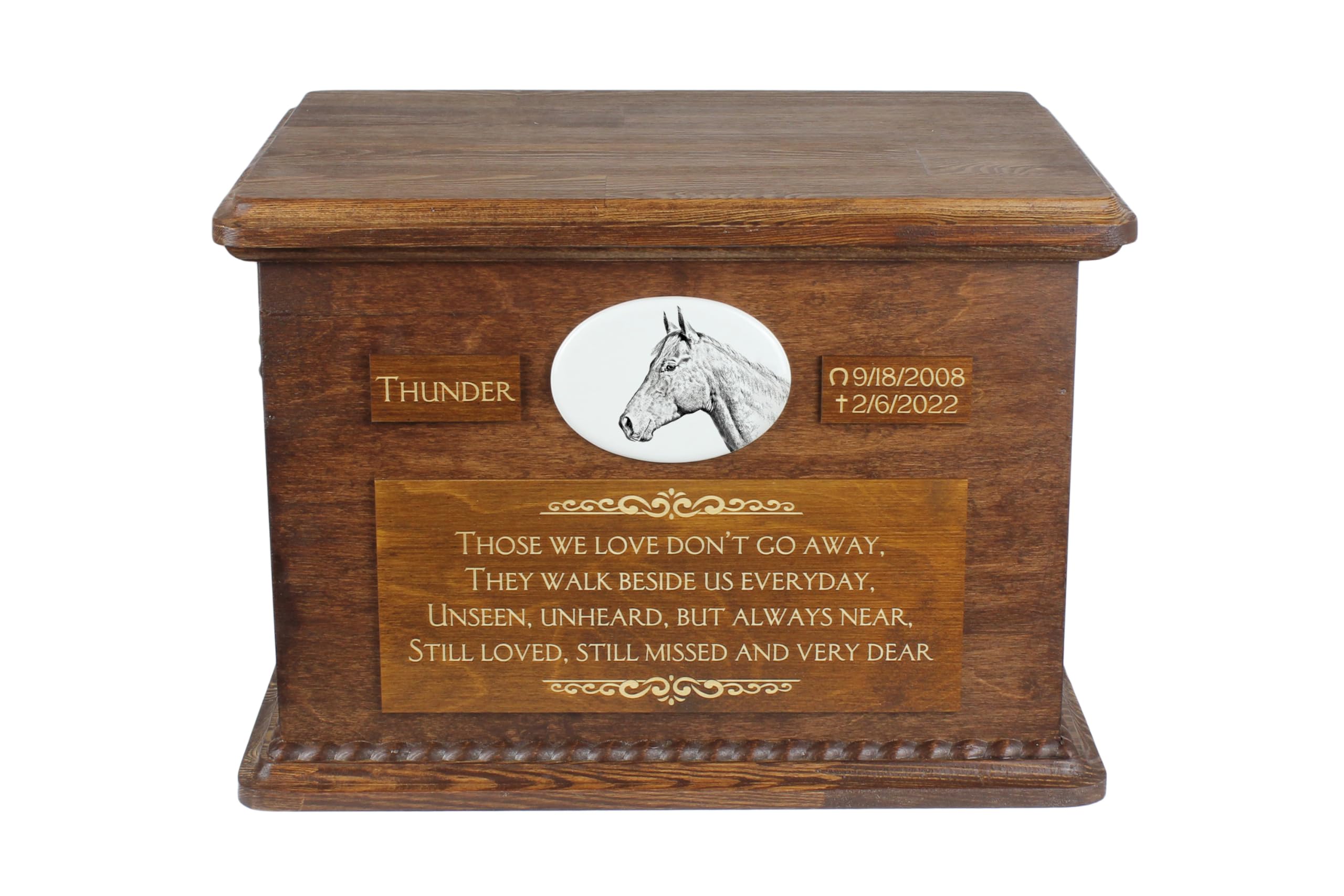 Urne pour les cendres de cheval grand format Art-Dog pour conserver dignement son souvenir