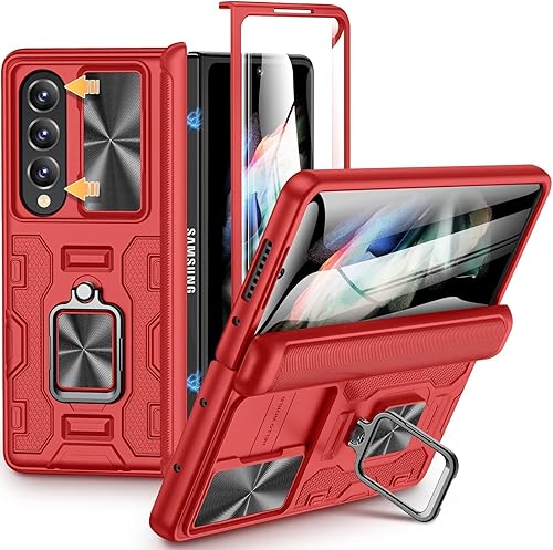Miniatura 164 de VEGO Funda para Galaxy Z Fold 4 con cubierta de cámara deslizante y funda de protección de bisagra con protector de pantalla Cubierta protectora