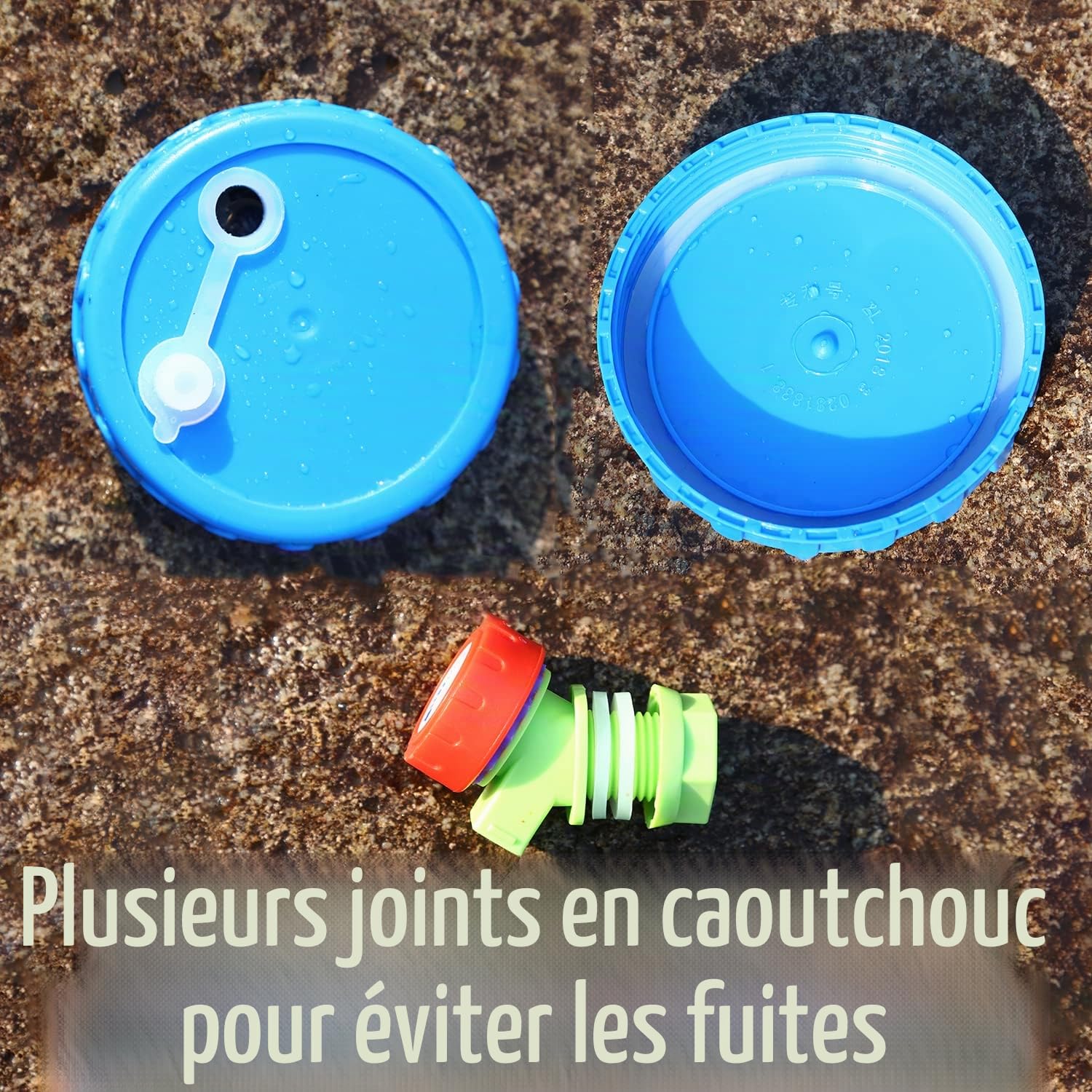 Bidon Eau 5-22L avec Robinet, Jerrican Alimentaire Camping, Réservoir Plastique Cuisine Camping-Car Van