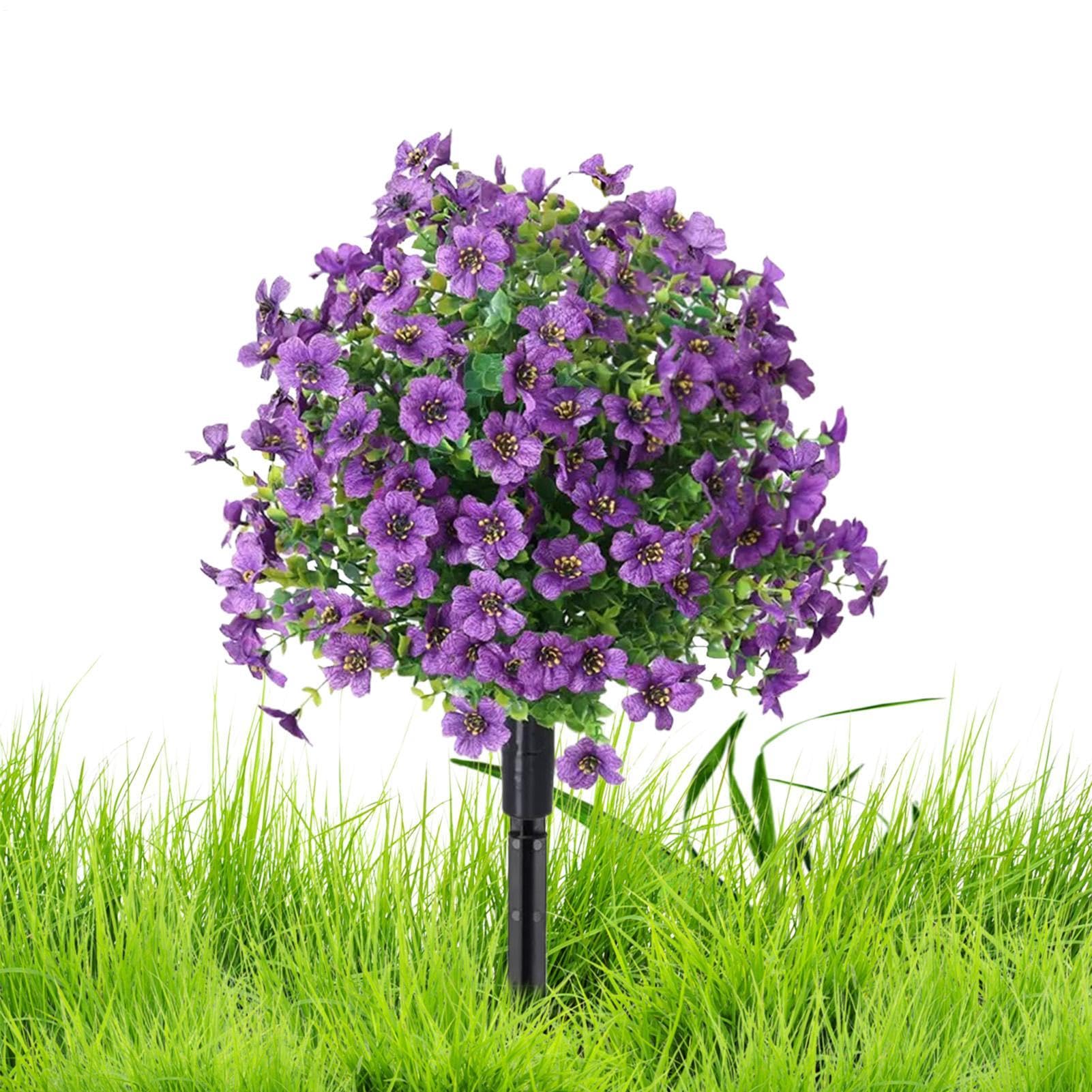 Fleurs artificielles pour pots de fleurs extérieur et intérieur pour terrasse et porche